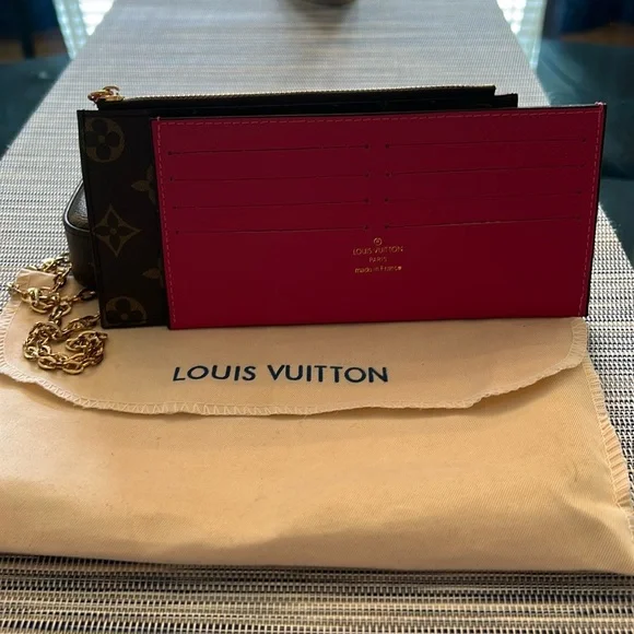 Louis Vuitton Brown Monogram Crossbody Bag with Gold Chain